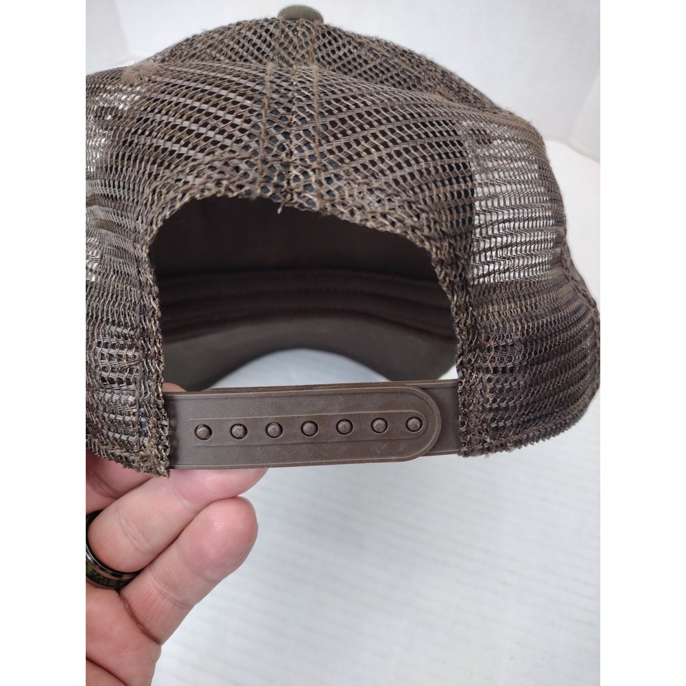 PUGS Brown Snapback Quilted Front Hat Cap One Size Mesh - Picture 5 of 7